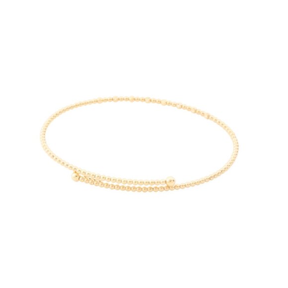 GOLDEN CLEF Gold Made In Italy 14kt Gold Sparkle Beads Adjustable Bracelet - Picture 1 of 2